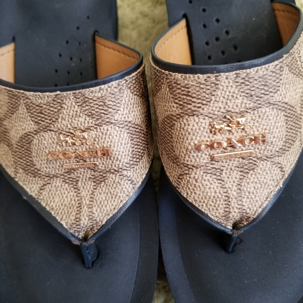 🔴SOLD🔴 Coach Platform Wedge Sandals - Picture 4 of 8